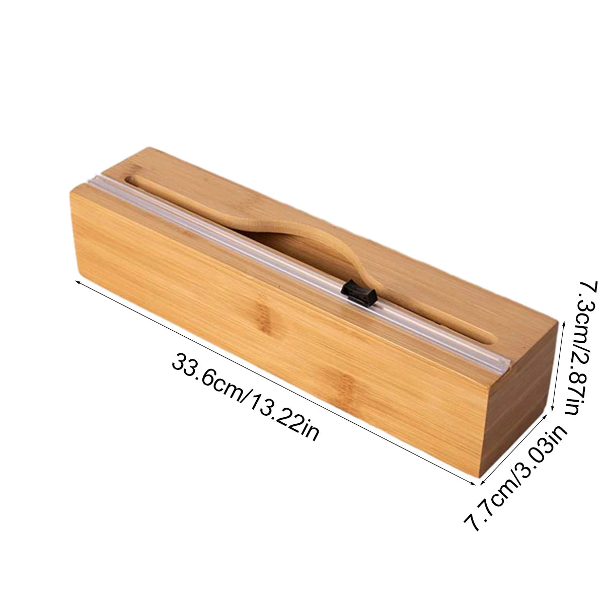 Bamikoo™ Bamboo Wrap Dispenser – Foil, Cling Film & Bag Cutter in One