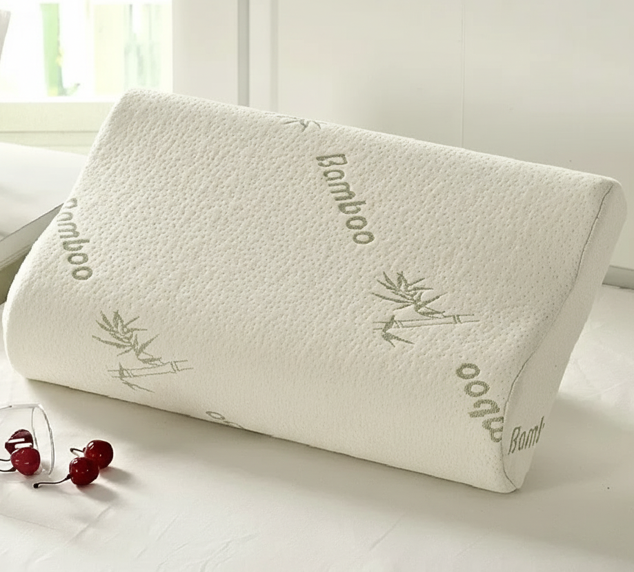 🌿 Bamikoo™ Bamboo Memory Foam Pillow – Orthopedic Neck & Back Support