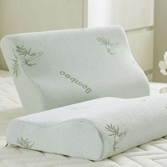 🌿 Bamikoo™ Bamboo Memory Foam Pillow – Orthopedic Neck & Back Support
