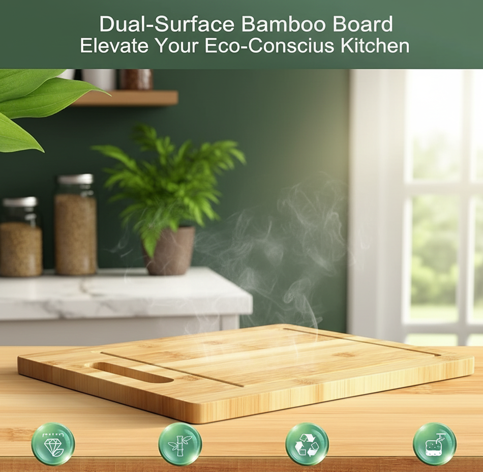 Bamikoo™ Bamboo Cutting Board – Durable, Eco-Friendly & Multi-Purpose